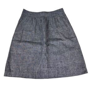 Eileen Fisher XS Chambray A-Line Skirt Knee Length Denim